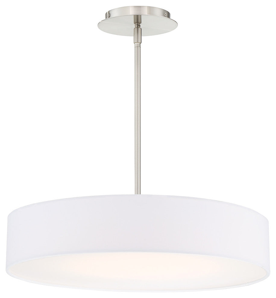 WAC Lighting Manhattan 20in LED Pendant in Brushed Nickel