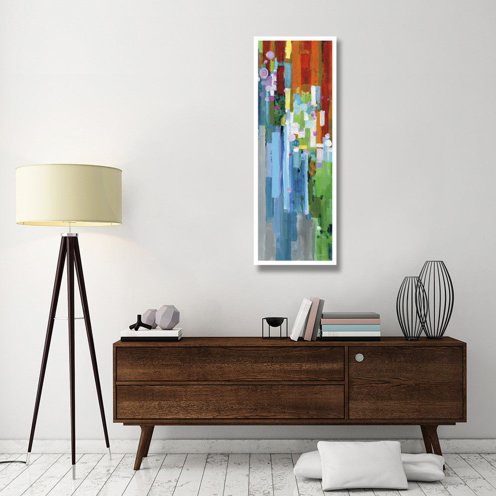 "Rainbow of Stripes III" Digital Paper Print by Danhui Nai, 20"x56"