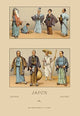 Traditional Dress of Diverse Japanese Castes- Gallery Wrapped Canvas Art