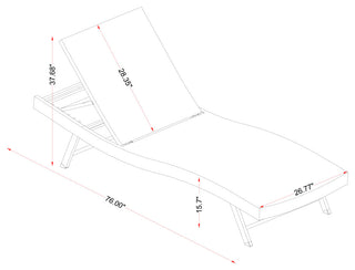 Twin Faro Chaise Lounge - Dark Brown