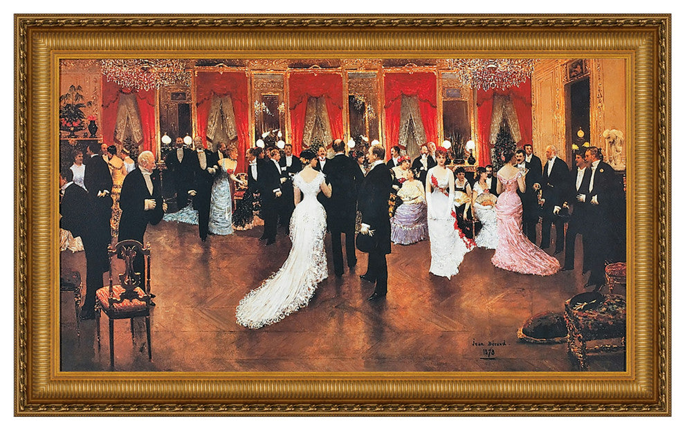 "An Evening Soiree" Stretched Canvas Replica, 25"x17.5"