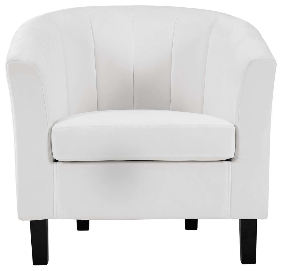 Prospect Channel Tufted Upholstered Velvet Armchair