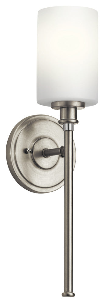 Wall Sconce 1-Light, Brushed Nickel, Incandescent