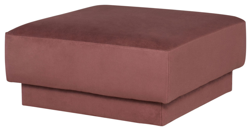 Seraphina Chianti Microsuede Fabric Modular Sofa Ottoman