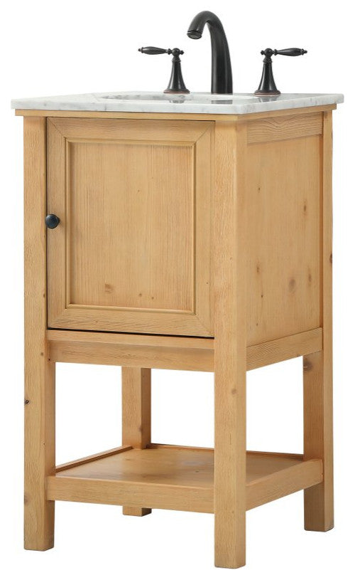 Matilda 19" Transitional Natural Wood-Light Bathroom Vanity