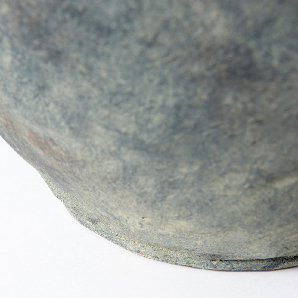 Gobi 20Lx23H Small Gray Ceramic Oval Vase