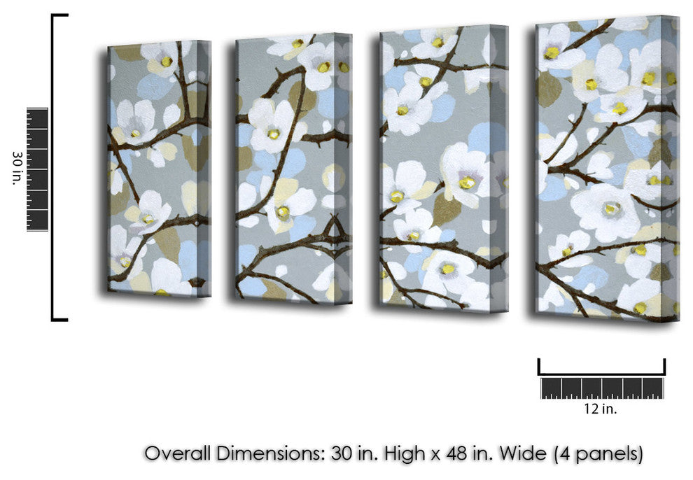 Ready2HangArt 'Dogwood Blossoms' by Norman Wyatt Jr. 4-PC Canvas Art Set