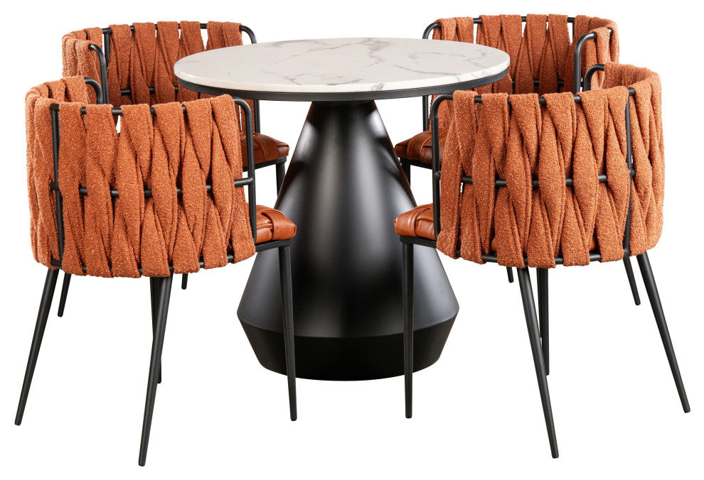 Milano Dining Chair, Orange