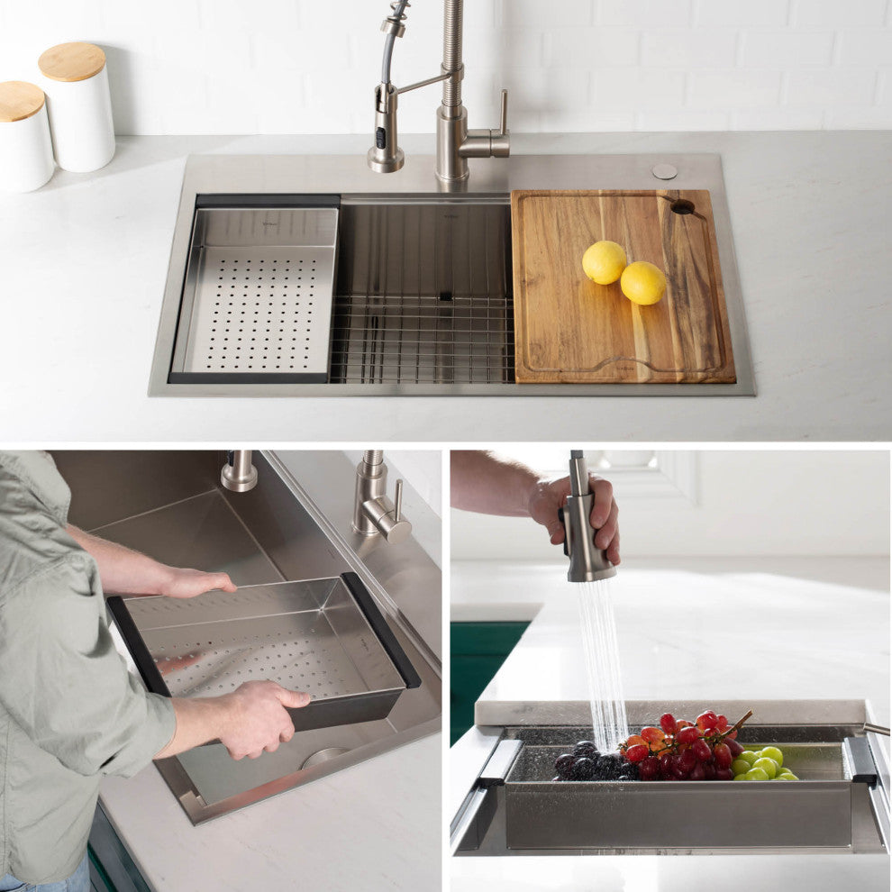 Stainless Steel Colander for Workstation Kitchen Sink