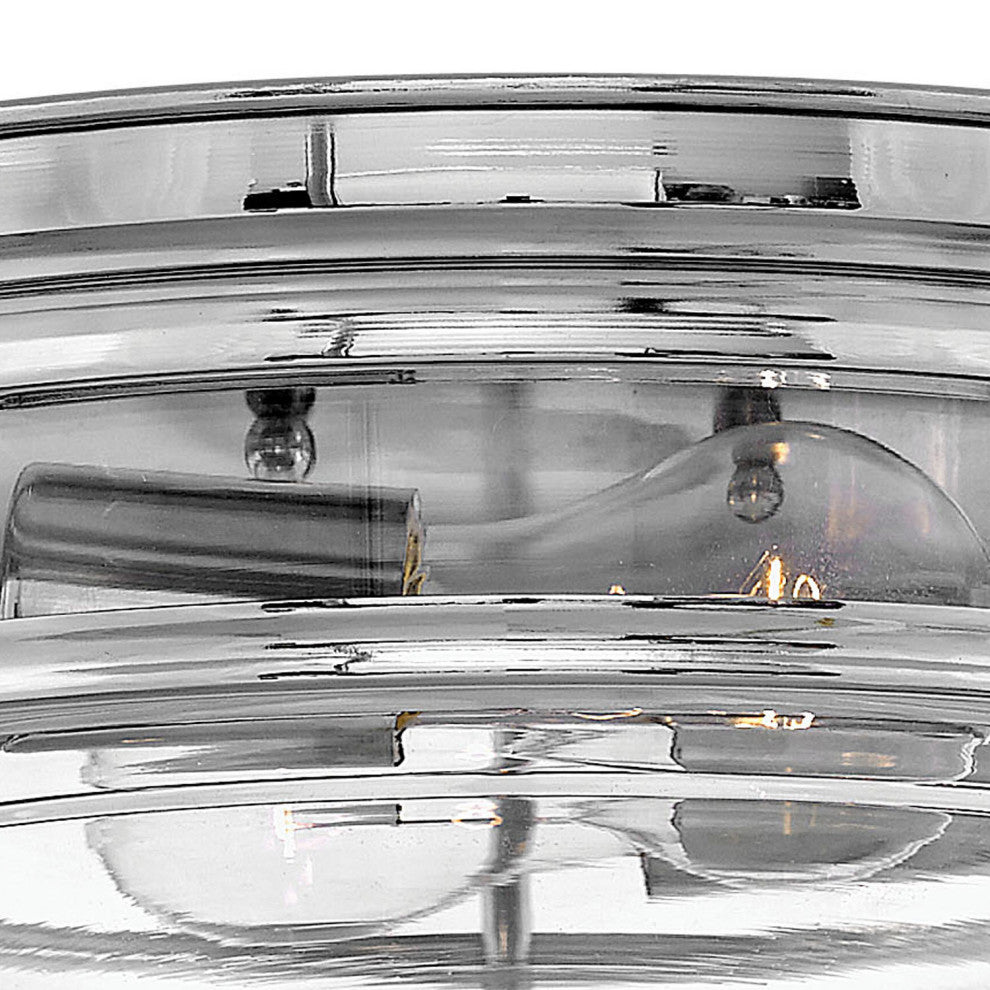 Hinkley Hadley Small Flush Mount, Chrome With Clear Glass