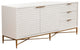 Benzara BM284254 64" TV Media Entertainment Center Console, 3 Drawers, White