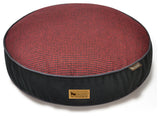 Round Bed Houndstooth, Red and Black, Large