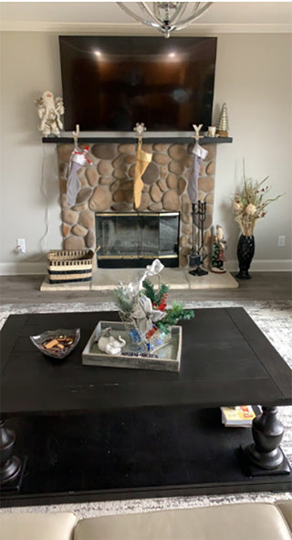 Rustic, Floating Shelf, 2" Thick x 6" Deep, Mountable, Black, 48"