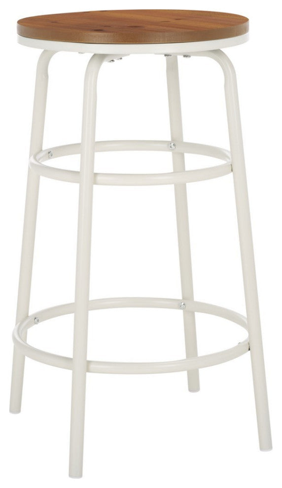 Safavieh Ford Counter Stool, Natural Brown/White