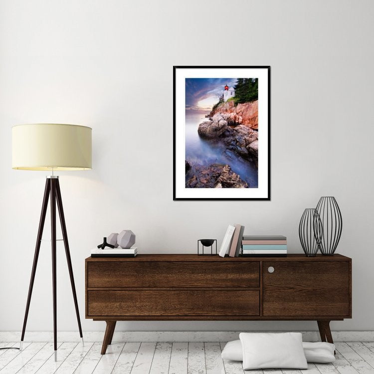 "Sunset At Bass Harbor Lighthouse"  by Mircea Costina, 32x44"