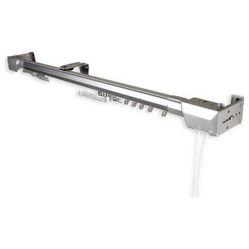 Heavy Duty Traverse Rod, Center Open, Silver, 66-120"