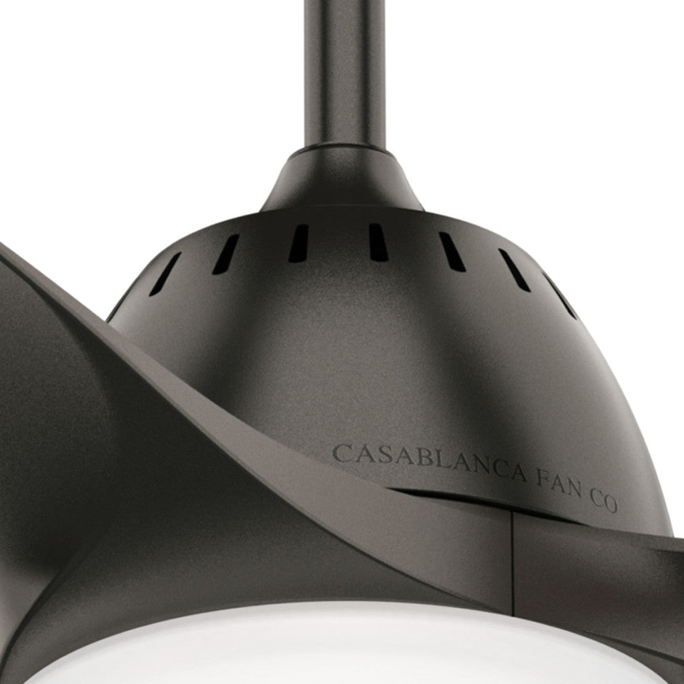 Casablanca 52" Wisp Ceiling Fan With Light Kit & Handheld Remote, Noble Bronze