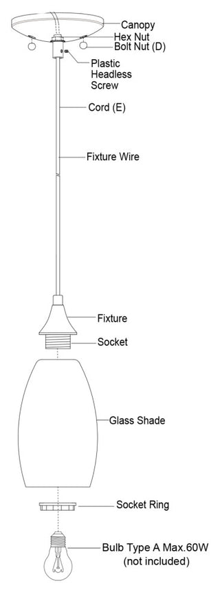 Milano 4.75" Mini Pendant Terra Tide Glass Matte Black