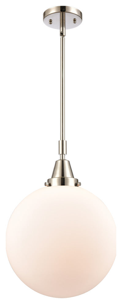 INNOVATIONS LIGHTING 447-1S-SN-G201-12-LED Beacon Mini Pendant, Polished Nickel
