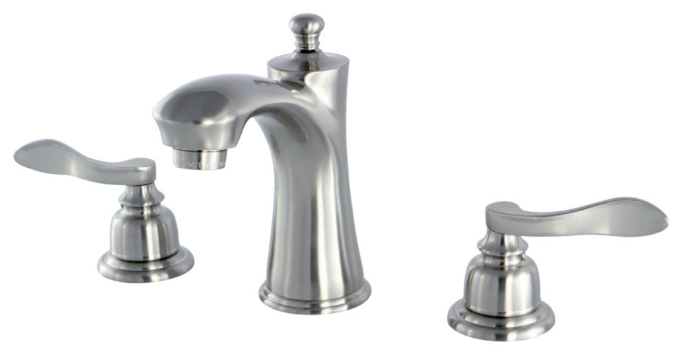 Kingston Brass Widespread Bathroom Faucet With Retail Pop-Up, Brushed Nickel