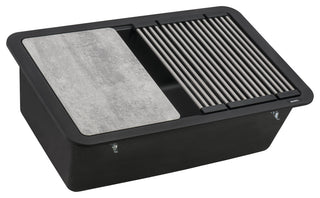 Ruvati RVG2310BK 30" Granite Composite Workstation Dual Mount Kitchen Sink