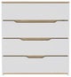California Style 4-Drawer Dresser, White