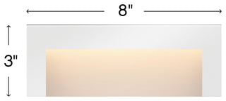 Hinkley Taper Landscape Light, Satin White, Wide Horizontal Deck Sconce