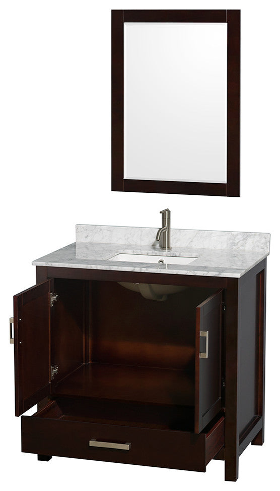 Wyndham WCS141436SESCMUNSM24 36 Inch Single Bath Vanity in Espresso
