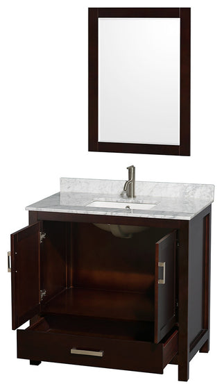 Wyndham WCS141436SESCMUNSM24 36 Inch Single Bath Vanity in Espresso