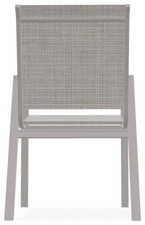 Bazza Sling Stackable Outdoor Dining Chair, Deacon/Warm Gray