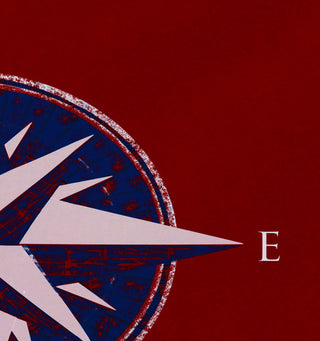 18"x14" Compass, Geometric Print Placemat, Red, Set of 4