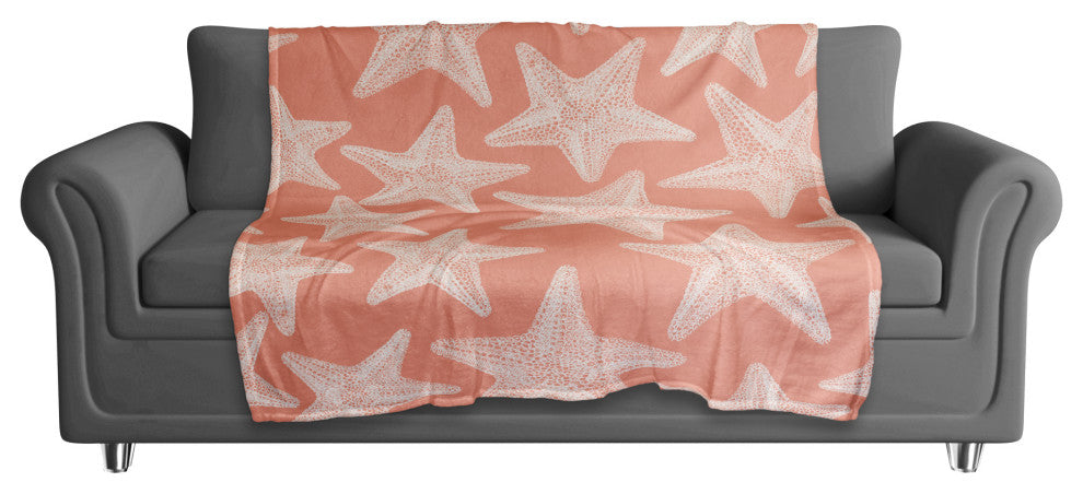 Starfish Coral 50x60 Throw Blanket