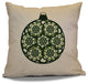 Decorative Holiday Pillow Geometric Print, Dark Green, 20"x20"