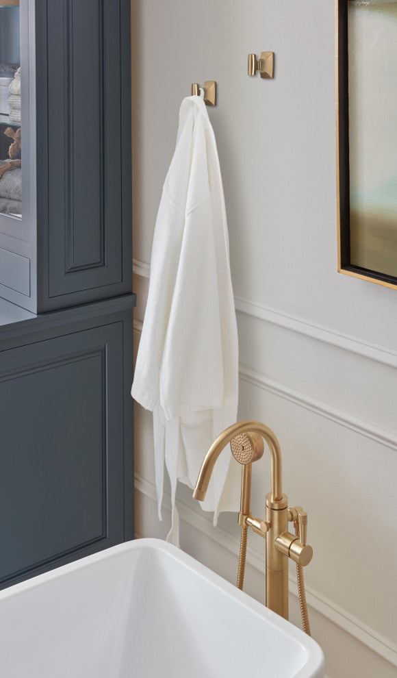 Highland Ridge Transitional Single Robe Hook, Champagne Bronze