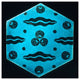"Blue Hexagonal Tile" Print 17th Century Syrian Artisan, 42"x42"
