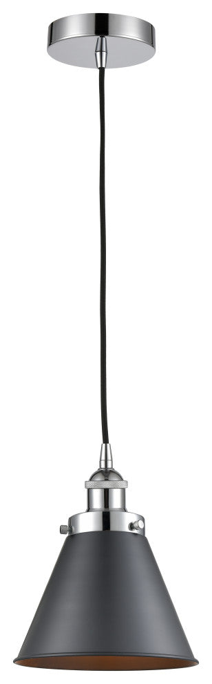Innovations 616-1PH-PC-M13-BK 1-Light Mini Pendant, Polished Chrome