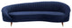 Karisma Navy Curved Velvet Sofa