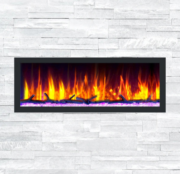 Dynasty Cascade Built-in Linear Smart Electric Fireplace, 52" Wide