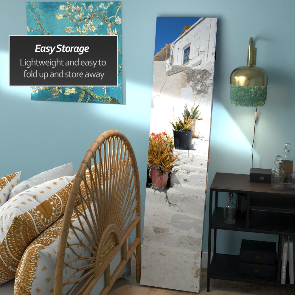 6' Tall Double Sided Santorini Greece Room Divider