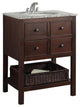 Burnaby 24" Bath Vanity with Dappled Grey Granite Top
