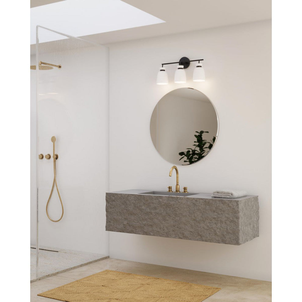 Lexie Collection Contemporary Vanity Light, Matte Black
