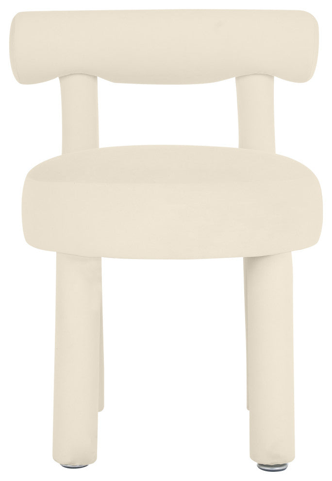 Carmel Dining Chair, Cream Velvet
