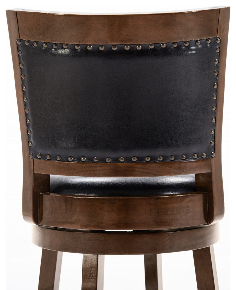 Bristol 24" Counter Height Swivel Stool, Cappuccino