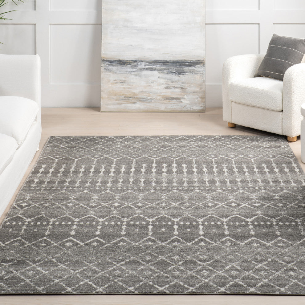 Nuloom Moroccan Blythe Contemporary Area Rug, Dark Grey 3'x5'