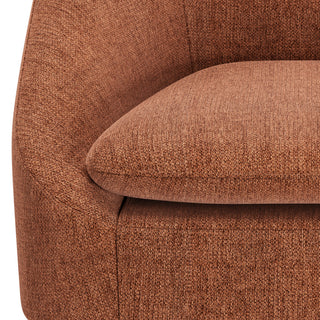 Redding Accent Chair in Polyester Fabric, Rust