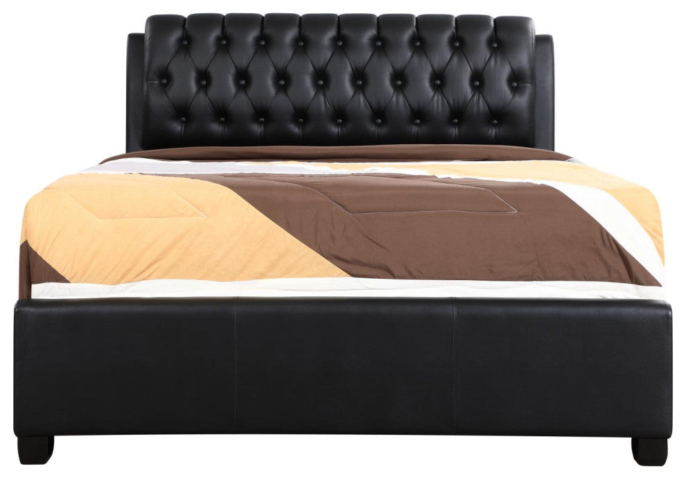 Bed, Black, Queen