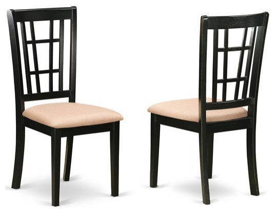 Duni7-Blk-C, 7-Piece Dining Room Set, Kitchen Table and 6 Dining Chairs