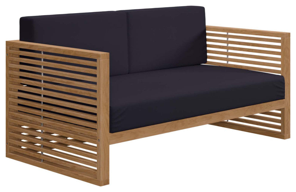 Carlsbad Teak Wood Outdoor Patio Loveseat