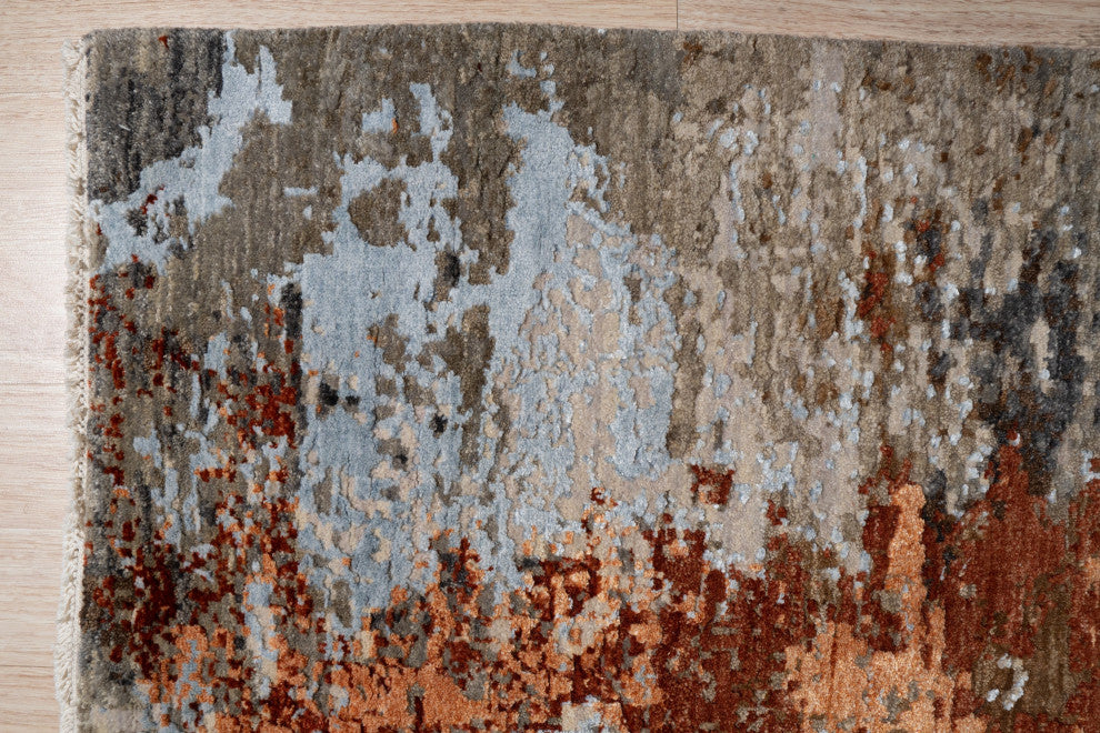 LT. GRAY Contemporary Abstract Galaxy Area Rug