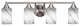 Paramount 4-Light Bath Bar, Brushed Nickel, 4" Onyx Swirl Glass